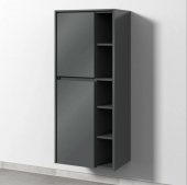 Sanipa Twiga - Storage cupboard with 2 doors & 1 drawer & hinges left 525x1241x350mm anthracite gloss/anthracite gloss