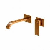 Steinberg Series 135 - Single Lever Basin Mixer wall-mounted with projection 200 mm without waste set rose gold