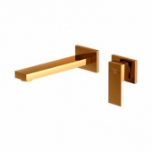 Steinberg Series 160 - Single Lever Basin Mixer wall-mounted with projection 250 mm without waste set rose gold
