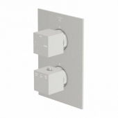 Steinberg Series 160 - Concealed Thermostat for 2 outlets brushed nickel