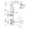 Grohe Euphoria - System 150 Duschsystem mit Thermostatbatterie für Wandmontage Masszeichnung