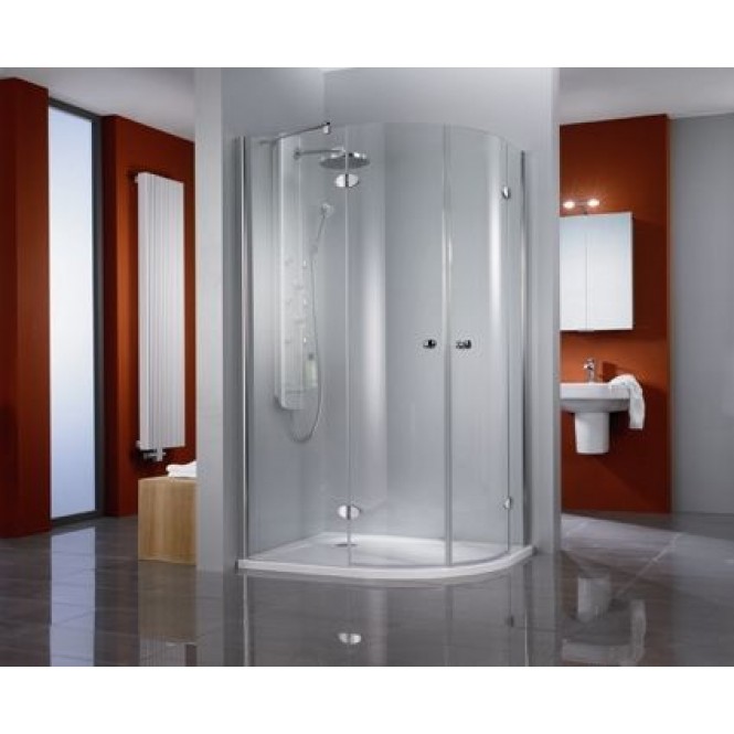 HSK - Circular shower quadrant, 4-piece, Premium Classic Custom-made, 41 chrome-look, 100 Glasses art center