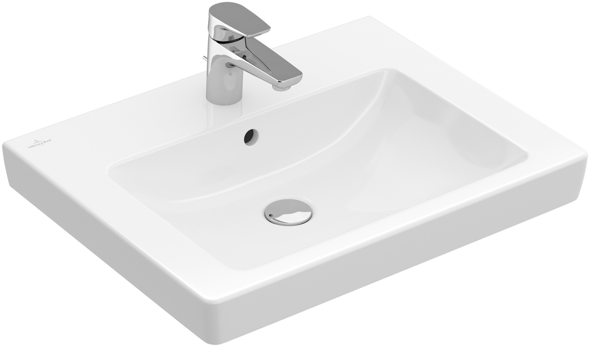 Villeroy & Boch Subway 2.0 - Washbasin 600 x 470 White Alpin with one tape hole punched out