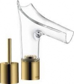 Axor Starck V - Zweiloch-Waschtischmischer 110 mit Ablaufgarnitur polished gold-optic