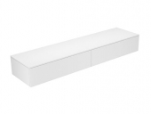 Keuco Edition 400 - Sideboard 31771 2 Auszüge weiß / Glas weiß klar