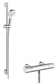 Hansgrohe Ecostat 1001 - CL Combi mit Crometta Vario Handbrause 900 mm weiß / chrom