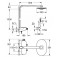 Grohe Rainshower System SmartControl 360 DUO - Shower system with thermostat technical drawing