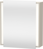 Duravit Ketho - Armoire de toilette 650 x 750 x 180 mm avec 1 porte miroir & 2 étagères en verre & charnières de portes à gauche miroir