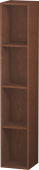 Duravit L-Cube - Elément étagère vertical 180 x 1000 x 180 mm avec 4 compartiments noyer américain placage bois