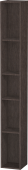 Duravit L-Cube - Elément étagère vertical 180 x 1400 x 180 mm avec 5 compartiments chêne foncé brossé placage bois