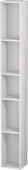 Duravit L-Cube - Elément étagère vertical 180 x 1400 x 180 mm avec 5 compartiments blanc brillant