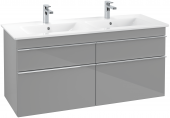 Villeroy & Boch Venticello - Waschtischunterschrank für Schrank-Doppelwaschtisch glossy grey