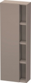 DURAVIT DuraStyle - Armoire mi-haute avec 1 porte & charnières à gauche 500x1400x240mm basalte mat/blanc mat