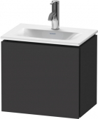 DURAVIT L-Cube - Meuble sous lavabo avec 1 porte & charnières à gauche 440x400x311mm graphite super mat/graphite super mat