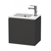 DURAVIT L-Cube - Meuble sous lavabo avec 1 porte & charnières à droite 420x400x294mm graphite super mat/graphite super mat