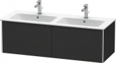 DURAVIT XSquare - Meuble sous vasque with 2 pull-out compartments 1280x400x478mm graphite super matt/graphite super matt