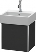 DURAVIT XSquare - Meuble sous vasque avec 1 porte & charnières à droite 434x397x340mm graphite super matt/graphite super matt