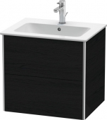 DURAVIT XSquare - Meuble sous vasque avec 2 tiroirs 610x560x478mm chêne noir/chêne noir
