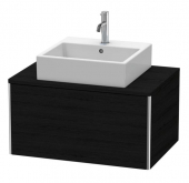 DURAVIT XSquare - Meuble sous lavabo pour plan de toilette avec 1 tiroir 800x400x548mm chêne noir/chêne noir