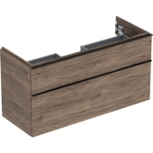 Geberit iCon - Meuble sous vasque with 2 pull-out compartments 1184x615x476mm walnut hickory/walnut hickory