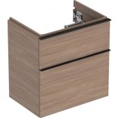 Geberit iCon - Meuble sous vasque with 2 pull-out compartments 592x615x416mm chêne naturel/chêne naturel