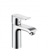 Hansgrohe Metris - Einhebel-Waschtischmischer 110 mit Zugstangen-Ablaufgarnitur für offene Warmwasserbereiter