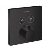 Hansgrohe ShowerSelect - Thermostat Unterputz Fertigset 2 Verbraucher mattschwarz
