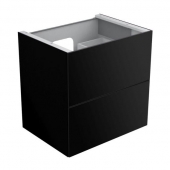 Keuco Edition 11 - Meuble sous vasque avec 2 tiroirs 1050x700x535mm noir mat/noir mat
