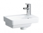 Laufen Pro - Lave-mains 360x250mm avec 1 trou de robinetterie avec trop-plein blanc avec CleanCoat 