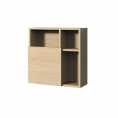Sanipa 3way - Cube Cabinet avec 1 porte & charnières à gauche/droite 510x510x197mm chêne nordique/chêne nordique