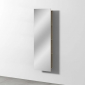 Sanipa Vindo - Miroir avec étagères avec compartiment ouvert 450x1500x222mm chêne nordique/chêne nordique