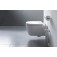 Duravit ME by Starck - Wand-Tiefspül-WC Set rimless Durafix und Sitz mit Absenkautomatik weiß Toilette