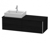 Duravit XSquare - Waschtischunterschrank 4 Auszüge Becken links 400x1400x548mm eiche schwarz 
