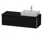 Duravit XSquare - Waschtischunterschrank 4 Auszüge Becken rechts 400x1400x548mm eiche schwarz 