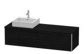 Duravit XSquare - Waschtischunterschrank 4 Auszüge Becken links 400x1600x548mm eiche schwarz 