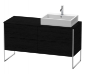 Duravit XSquare - Waschtischunterschrank Becken rechts 4 Schubkästen 778x1400x548mm eiche schwarz 
