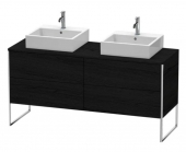 Duravit XSquare - Waschtischunterschrank Becken beideitig 778x1600x548mm 4 Ausz eiche schwarz 