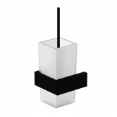 Steinberg Serie 460 - Bürstengarnitur matt black mit Glas satiniert weiß