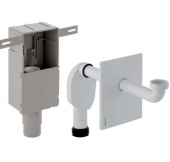 Geberit - Unterputz-Geruchsverschluss für Waschbecken Abgang horizontal glanzverchromt d50 - 56 mm