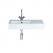Alape WT - Washbasin 800x405mm with 1 tap hole with overflow white without Coating