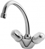 Ideal Standard Alpha - 2-handle basin mixer M-Size with Swivel Spout with pop-up waste set chrome