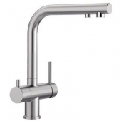 Blanco Fontas - Single lever kitchen mixer L-Size with filter function stainless steel