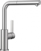 Blanco Lanora-S - Single lever kitchen mixer L-Size with Swivel Spout for open water heaters stainless steel brushed 