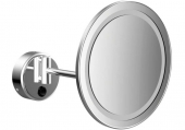 EMCO Universal - Cosmetic mirror 3x magnification with LED lighting chrome / mirrored