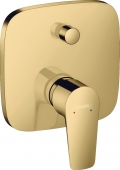 hansgrohe Talis E - Exposed Single Lever Bathtub Mixer with 2 outlets polished gold-optic