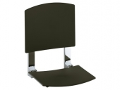 Keuco Plan Care - Foldable seat black grey / chrome-plated