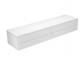 Keuco Edition 400 - Sideboard 31772 4 Auszüge weiß / Glas weiß klar
