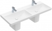 Villeroy & Boch Avento - Schrank-Doppelwaschtisch 1200 x 470 x 160 mm mit Überlauf weiß alpin