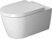Duravit ME by Starck - Wand-Tiefspül-WC 570 mm mit Durafix rimless weiß/weiß seidenmatt