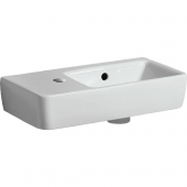 Geberit Renova Nr. 1 Comprimo - Handwaschbecken 500 x 250 mm mit Hahnloch links mit Überlauf weiß